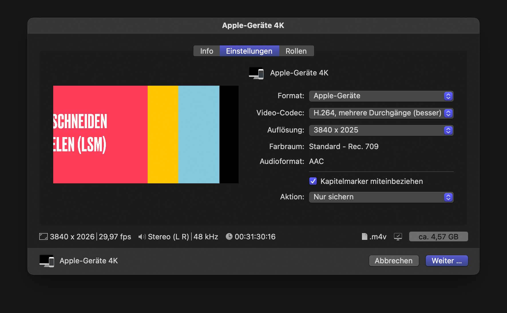 Final Cut Pro Videos Exportieren